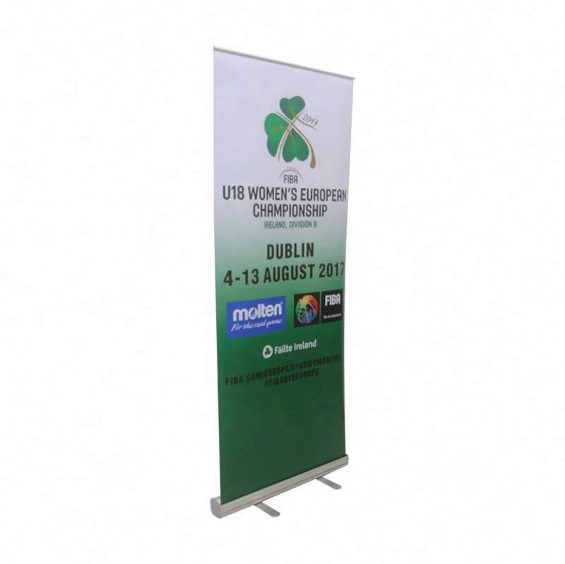 Aluminium Material 85*200cm Roll Up Display Free Standing Hand Roller Banner Pop Up Banner Stand For Display