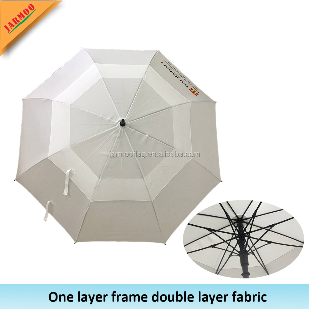 logo printed high-class fiberglass frame umbrella anti uv sun umbrella