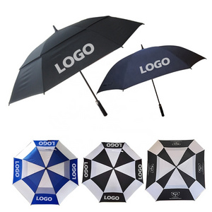 Big Golf Fold 68 Inch Large Size Custom Printed Windproof Rain Gift Straight Golf Poe Windproof Promotional Golf Umbrellas