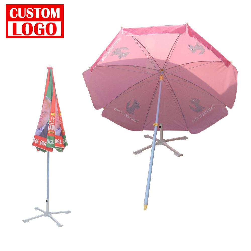 Orange Sun Rain Outdoor Metal Steel Big Beach Balinese Umbrella