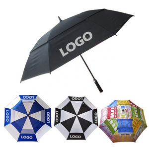 Big Umbrella Promotion Golf 60 Inch Arc 62 inch Wind Sheer Golf Umbrella 68 Inch Large Size Custom Printed Golf Umbrella