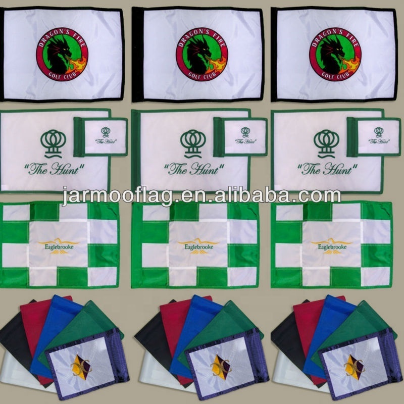 Wholesale Custom Factory Price Golf Hole Flag Embroider Golf Flag