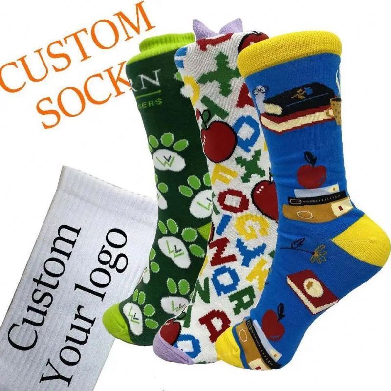 New Product Ideas 2024 Custom Logo Unisex Custom Logo Socks Logo Sport Socks Casual Socks