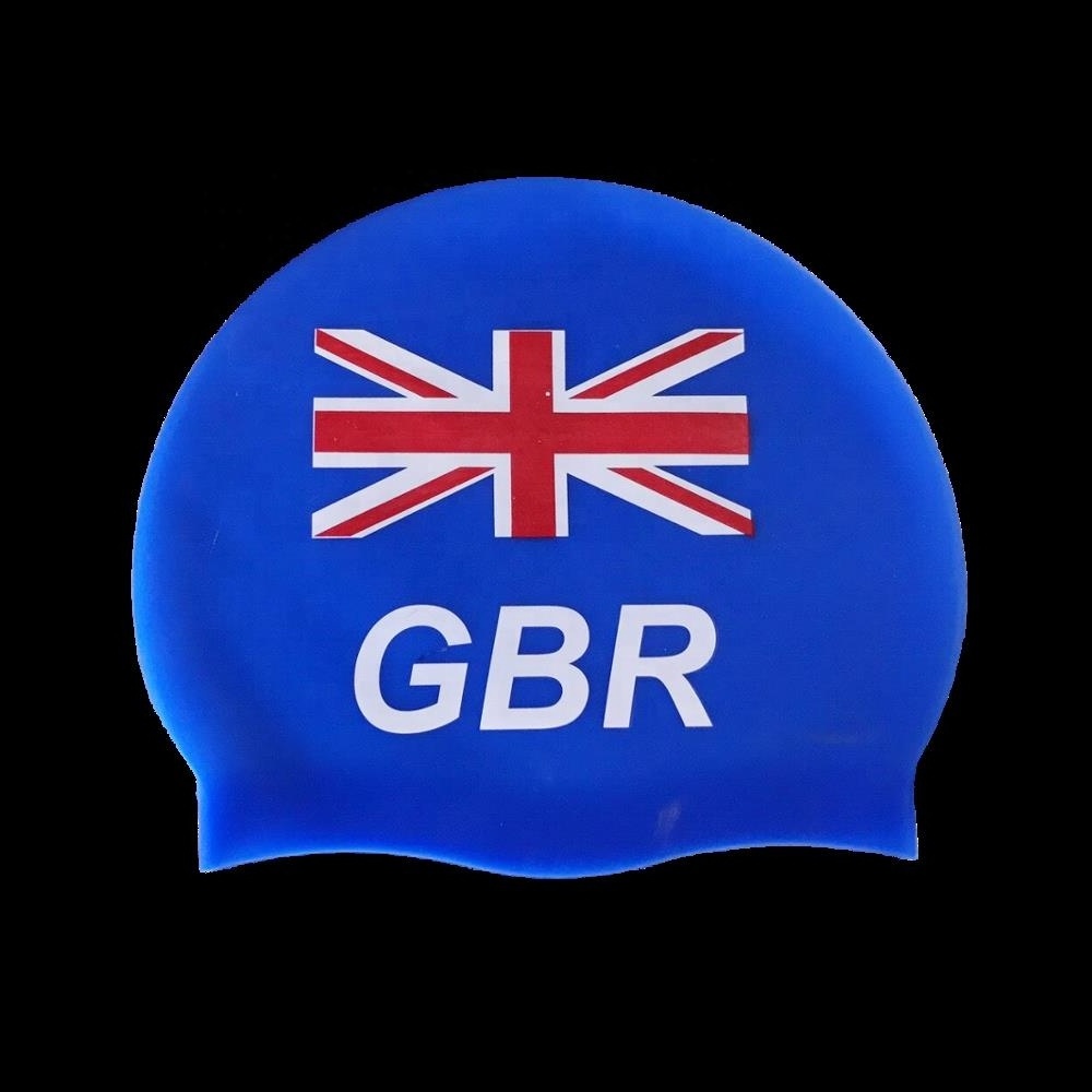 China Factory Color Print Custom Silicone Swimming Cap Colored Swim Cap