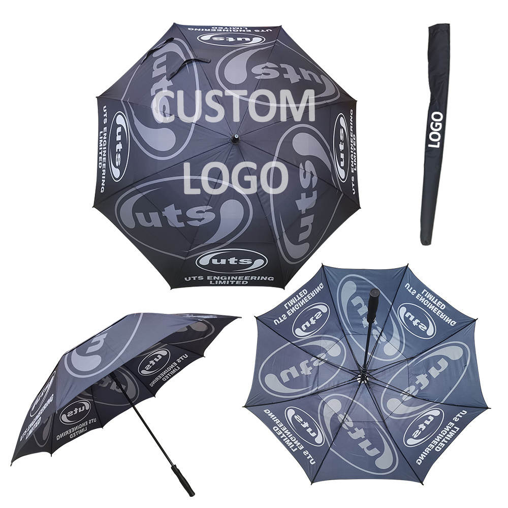 Customizable Logo Print Wind Proof Commercial Umbrellas for the rain