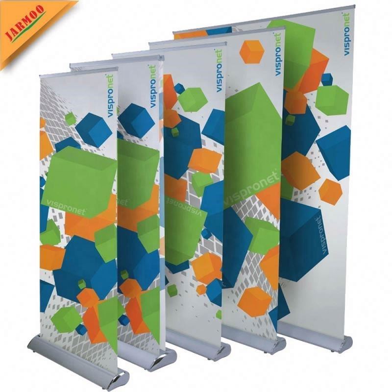 Aluminium Material 85*200cm Roll Up Display Free Standing Hand Roller Banner Pop Up Banner Stand For Display