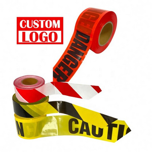 Yellow Color Protected Area Mark Warning Tape Iron Retractable Barrier Tape Underground Warning Tape