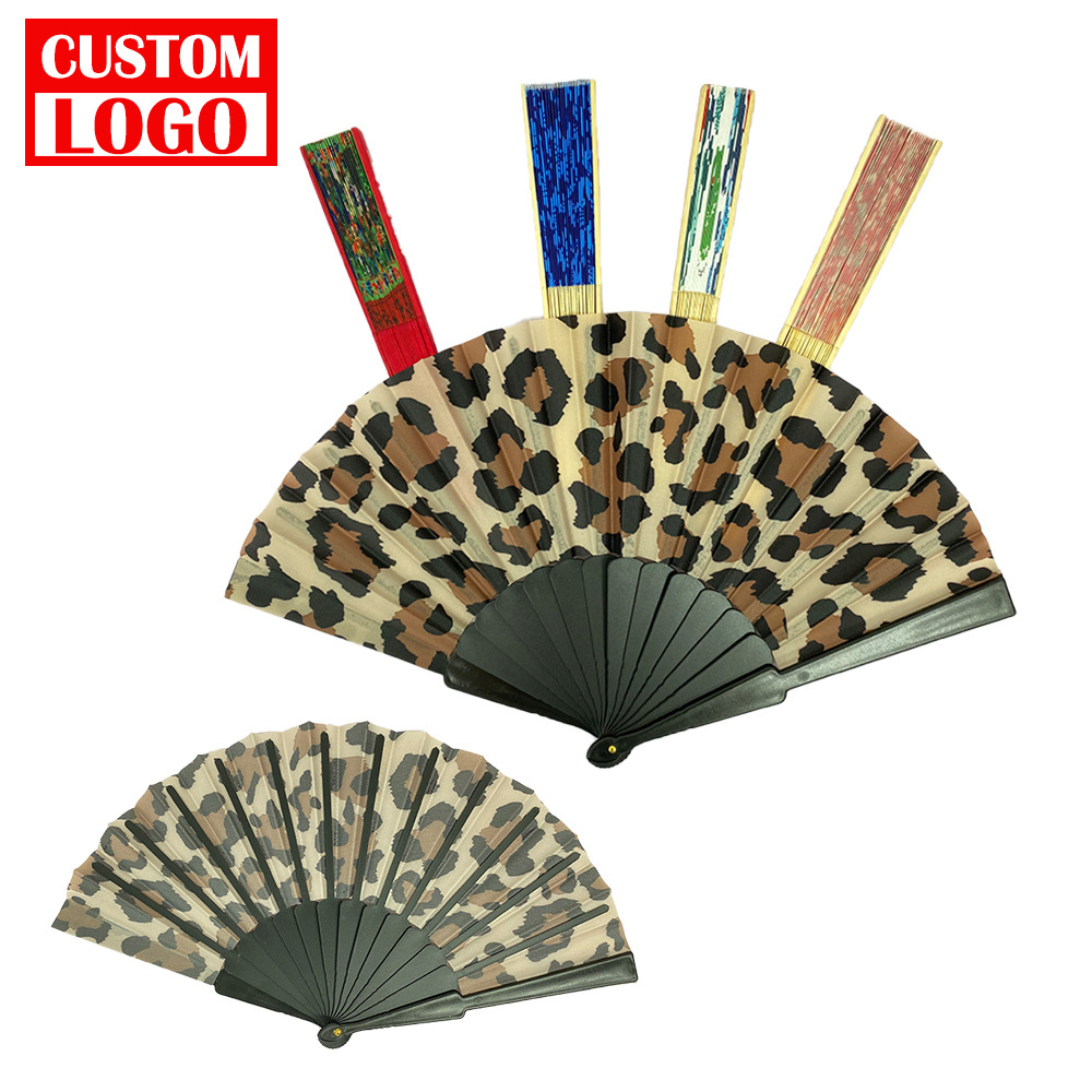 Personalized Printed Art Logo Handfan Favor Fabric Wooden Bamboo Paper Sublimating Folding Custom Hand Fan For Wedding Promotion