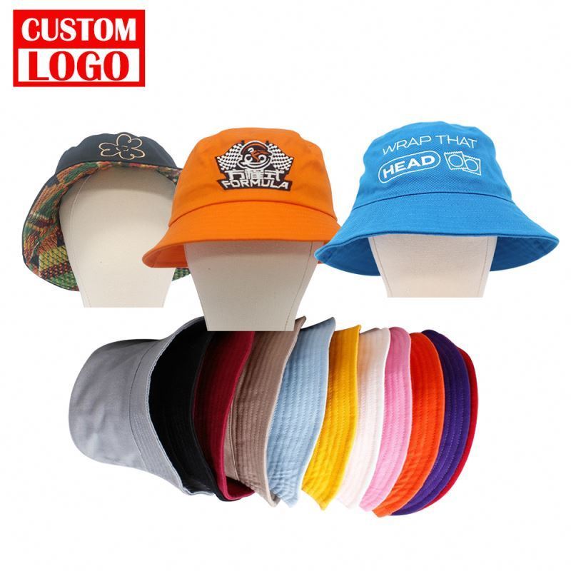 With Your Company Logo Uv Proof For Fishing Hiking Garden Beach Hat Bucket Hats Unisex