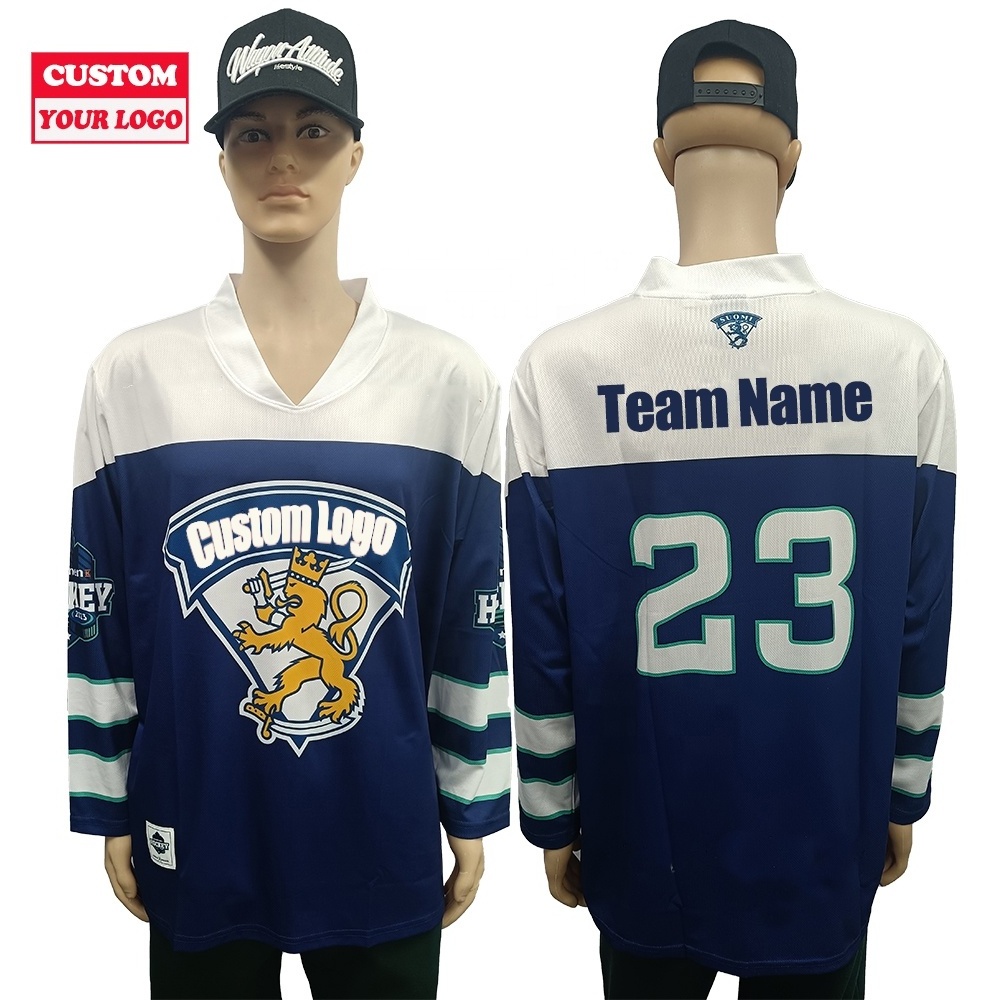 Wholesale High Quality Custom Made Professional Canada Mesh Ice European Mens Jerseys Hockey Jersey