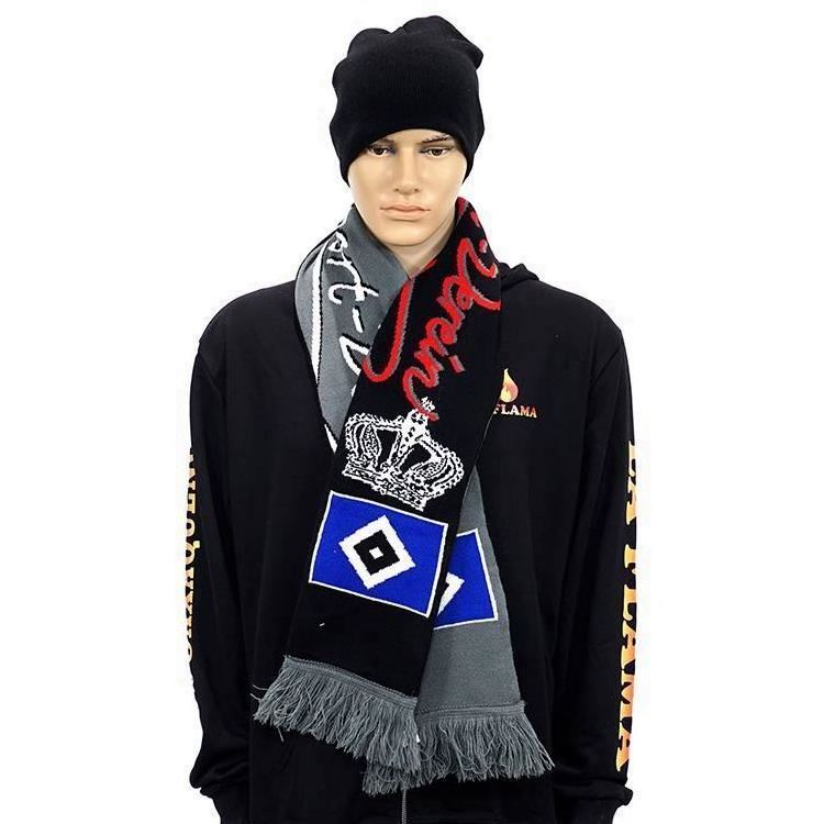 Wholesale Custom Sport Football Fan Large Scarves Winter Hats And For Women Club Fans Team Acrylic Tassel Scarf Knit Accessory