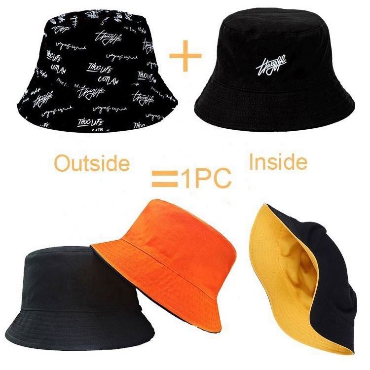 Wholesale Bulk Custom Logo Men Women Woven Cotton Plaid Casual And Bag Set Hat Bucket