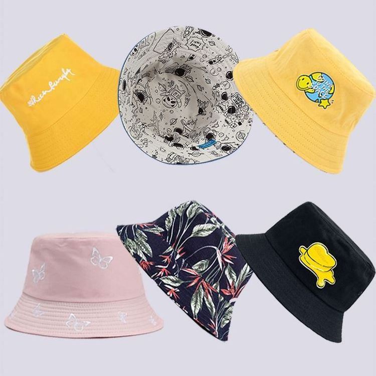 Wholesale Bulk Custom Logo Men Women Woven Cotton Plaid Casual And Bag Set Hat Bucket