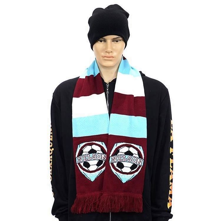 Wholesale Custom Sport Football Fan Large Scarves Winter Hats And For Women Club Fans Team Acrylic Tassel Scarf Knit Accessory