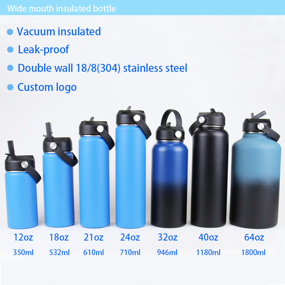 Healthy Bpa free Vacuum Flask For Kids 12oz 14oz Insulated 304 Double Wall Stainless Steel Water Bottle With Straw Lid