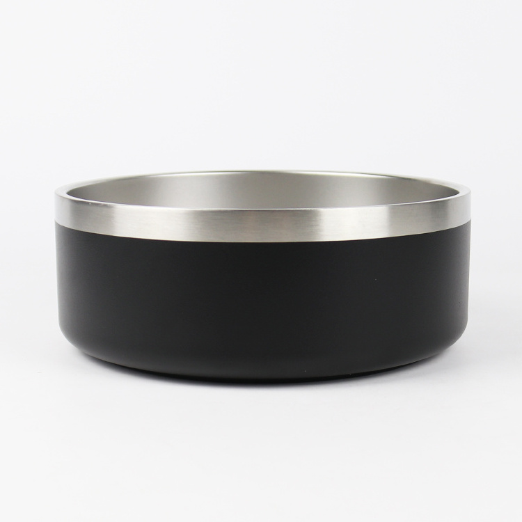 Custom Logo Stainless Steel Dog Bowl New Design Double Wall Vacuum Rubber Base Cat Dog Food Bowl Pet Dog Feeder Feeding Bowls