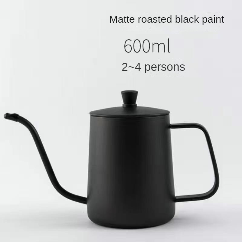 Stainless steel outdoor hand punching household long mouth hanging ear hand punching cup coffee pot