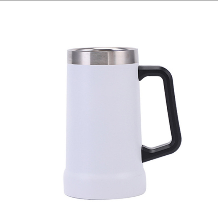 24oz Stainless Steel Beer Mug,Double Wall Vacuum Insulation mug with handle