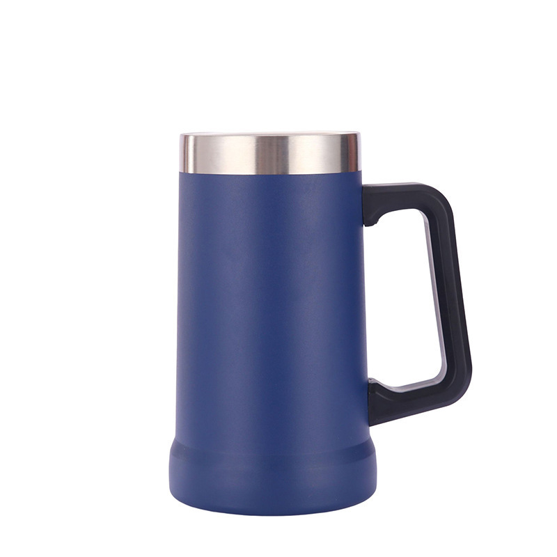 24oz Stainless Steel Beer Mug,Double Wall Vacuum Insulation mug with handle