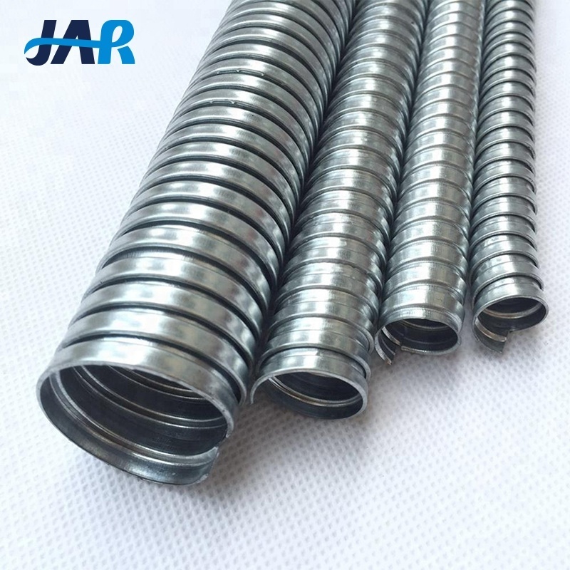 JAR Manufacturer 1/2 3/4 1 2 3 4 Inch Size Galvanized Stainless Steel Flexible Metal Conduit