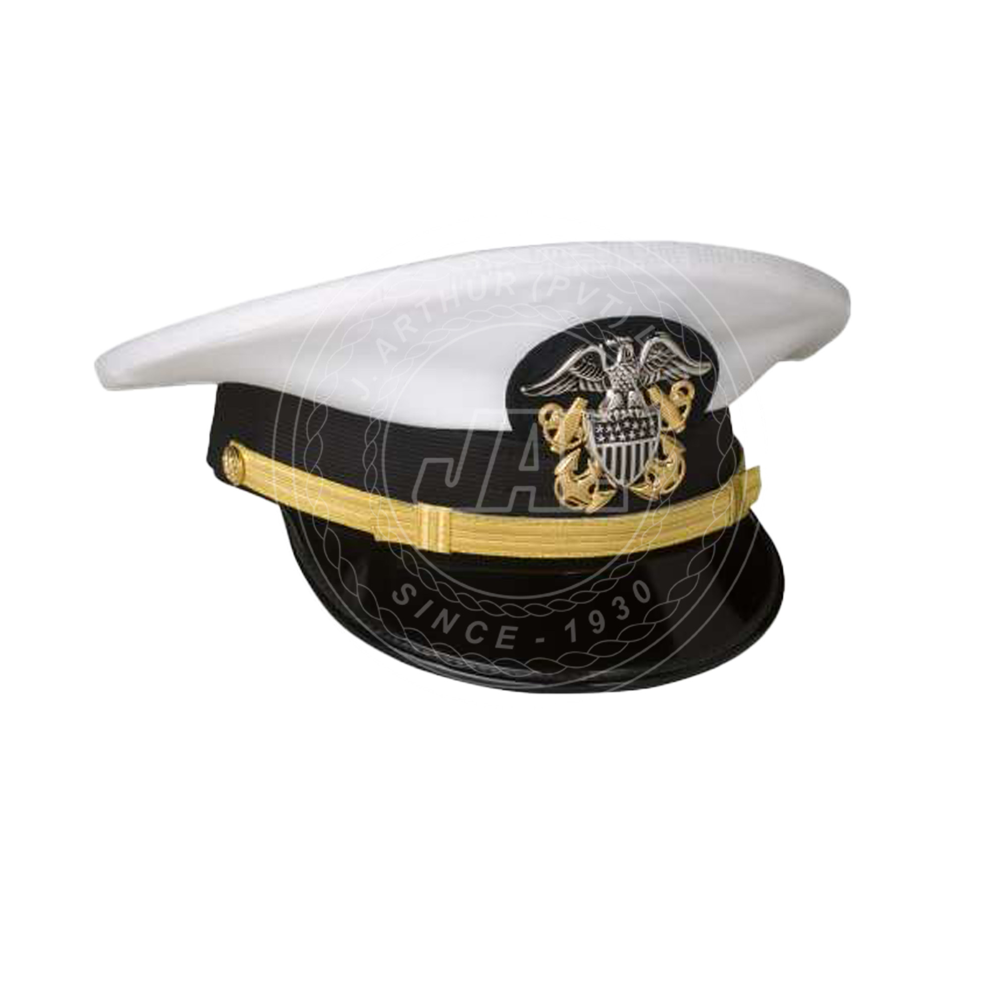 White Seaman Cap Uniform Cap Captain Cap White Hat Peak Hat | Officers Visor Hats | Customized Peak Hats