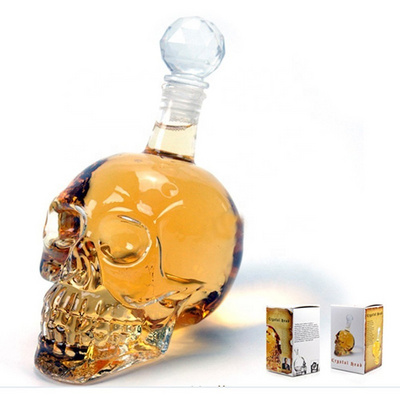 Creative Skull Head Vodka Shot Drinking Glass Bottle Liquor Borosilicate Glass Wine Whiskey Decanter