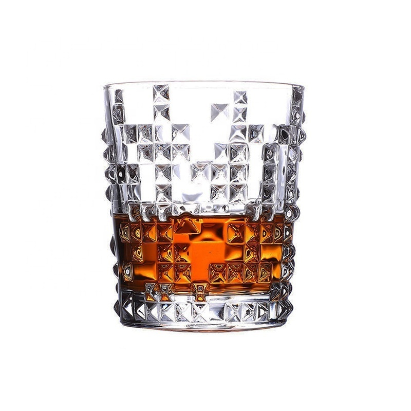 Modern Personalized Old Fashion Drinking Whisky Glass Crystal Diamond Rock Whiskey Glasses