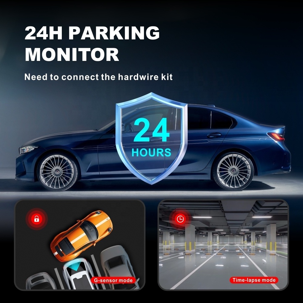 2024 New Product 4K+1080P Car Camera Dash Cam with GPS and Night Vision Built-in WiFi for All Cars Fleet Tracking Systems