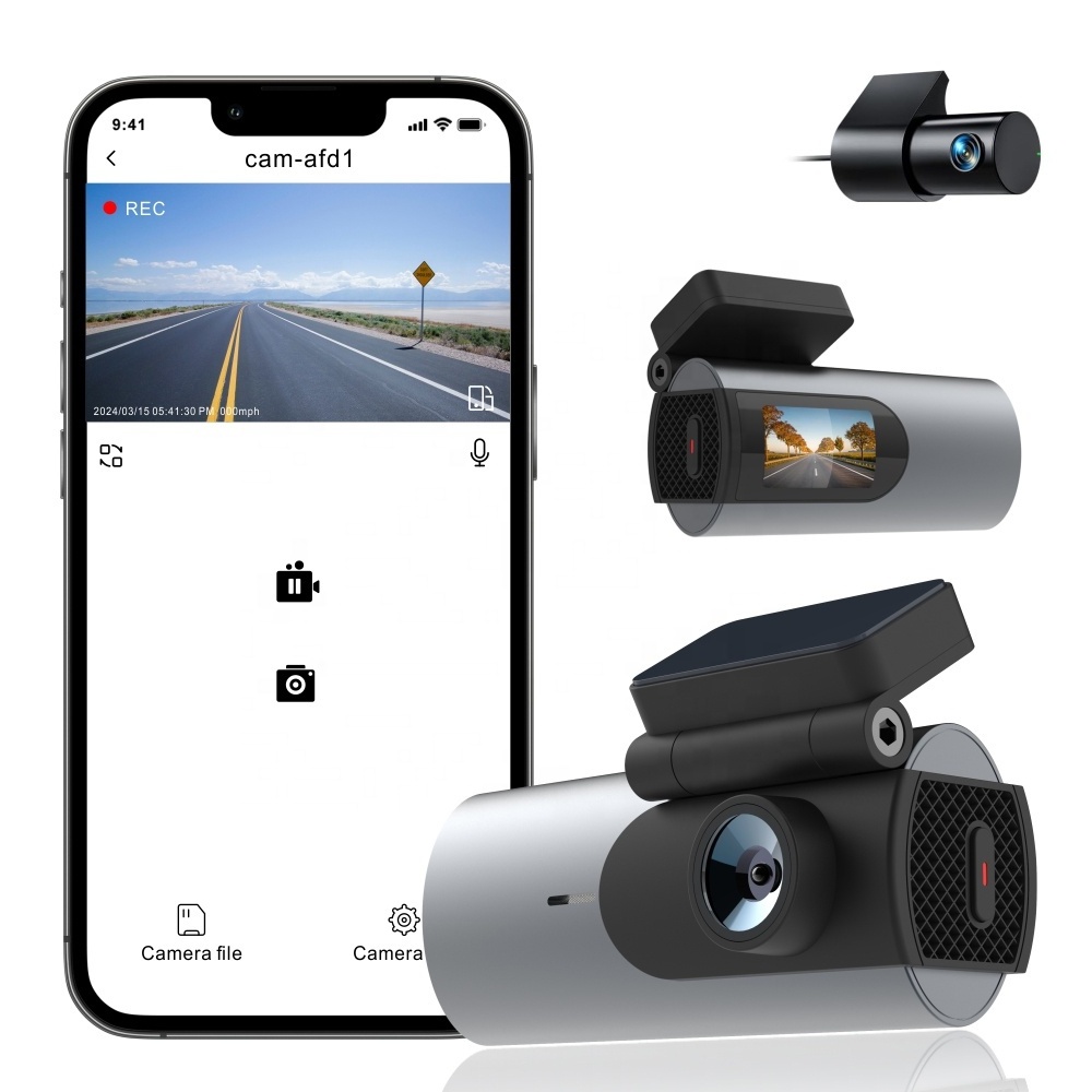 2024 New Product 4K+1080P Car Camera Dash Cam with GPS and Night Vision Built-in WiFi for All Cars Fleet Tracking Systems