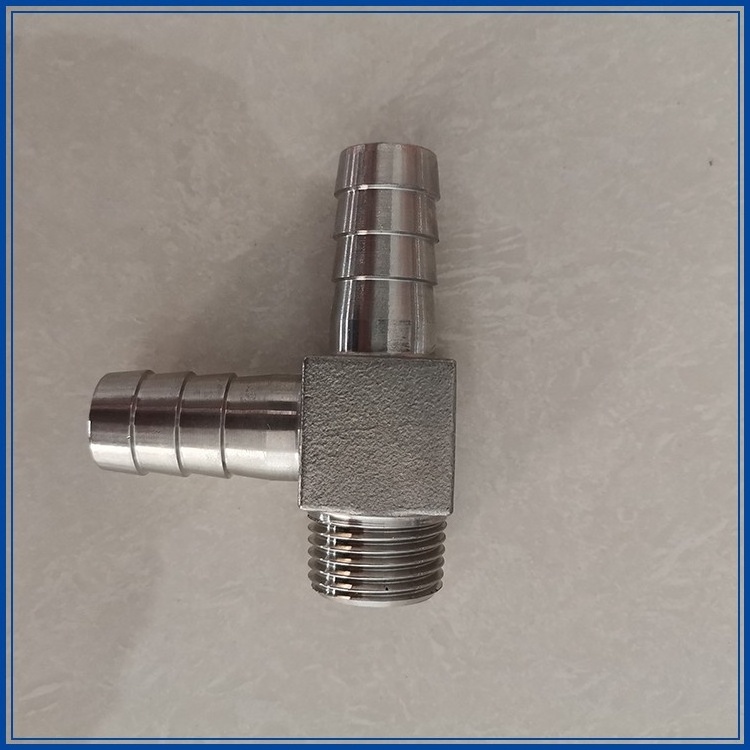 stainless steel 304 Barb Hose Fitting Tee Connector 3 Way Hose Joint Tube steel Y Fitting 3/8 1/2 7/16 9/16