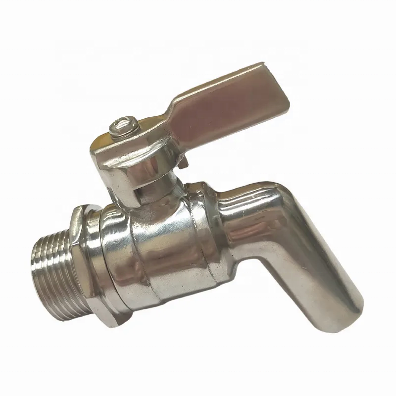 Stainless Steel E type Drain Tap used water polished shining ball valve made in China mirror polished ball valve