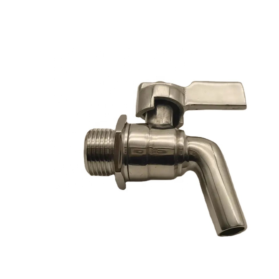 Stainless Steel E type Drain Tap used water polished shining ball valve made in China mirror polished ball valve