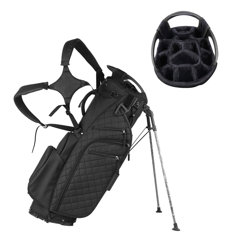 New Design OEM 14 Dividers Golf Bag Custom Logo Color  Lightweight Golf Bags Portable  Black Golf  Stand Bag