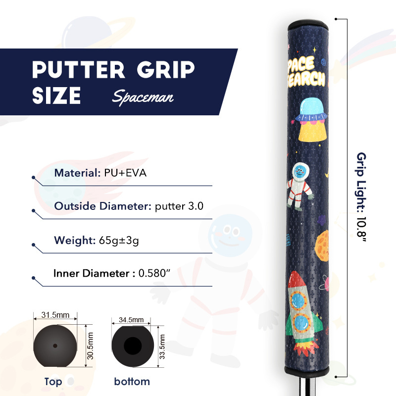 Custom Light Weight EVA and PU Leather Compound Grip 2.0 3.0 5.0 Golf Putter Grips Oversize Golf Gift