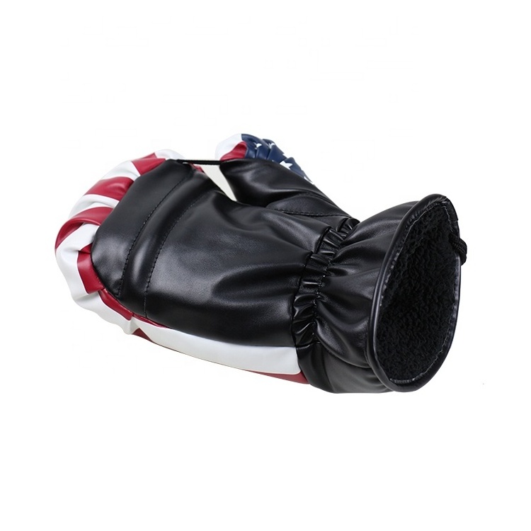 OEM USA Flag Golf Headcover PU Boxing Gloves Golf Driver Wood Golf Head Cover