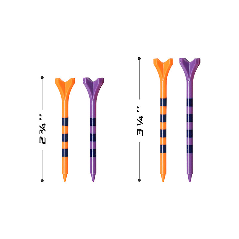 Factory High Quality Golf Tees Golf Supplies 4 Prongs custom logo Printed Golf Plastic Tees