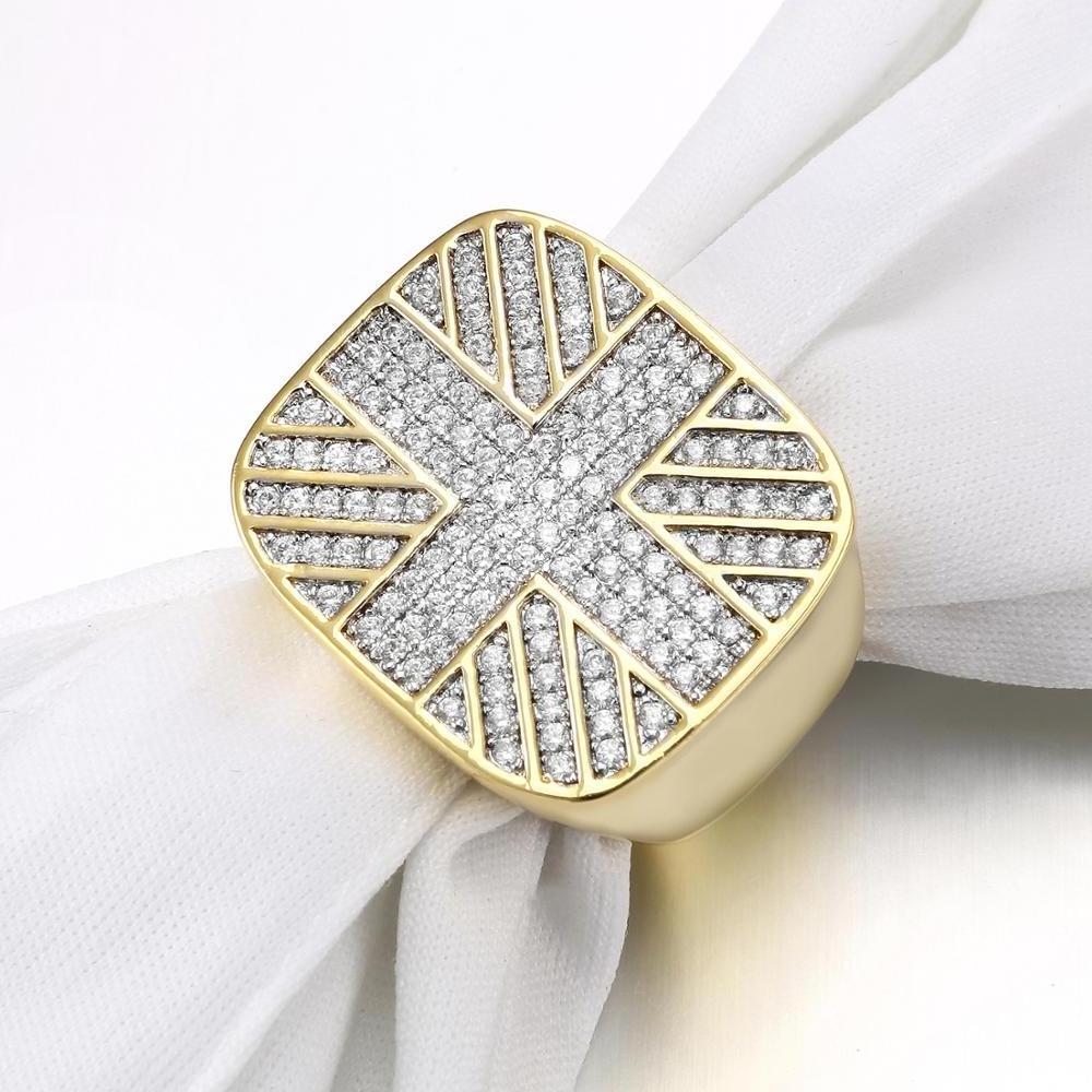 Jasen custom jewelry wholesale fashion design 18k gold plated 925 silver crystal jewelry cross rings