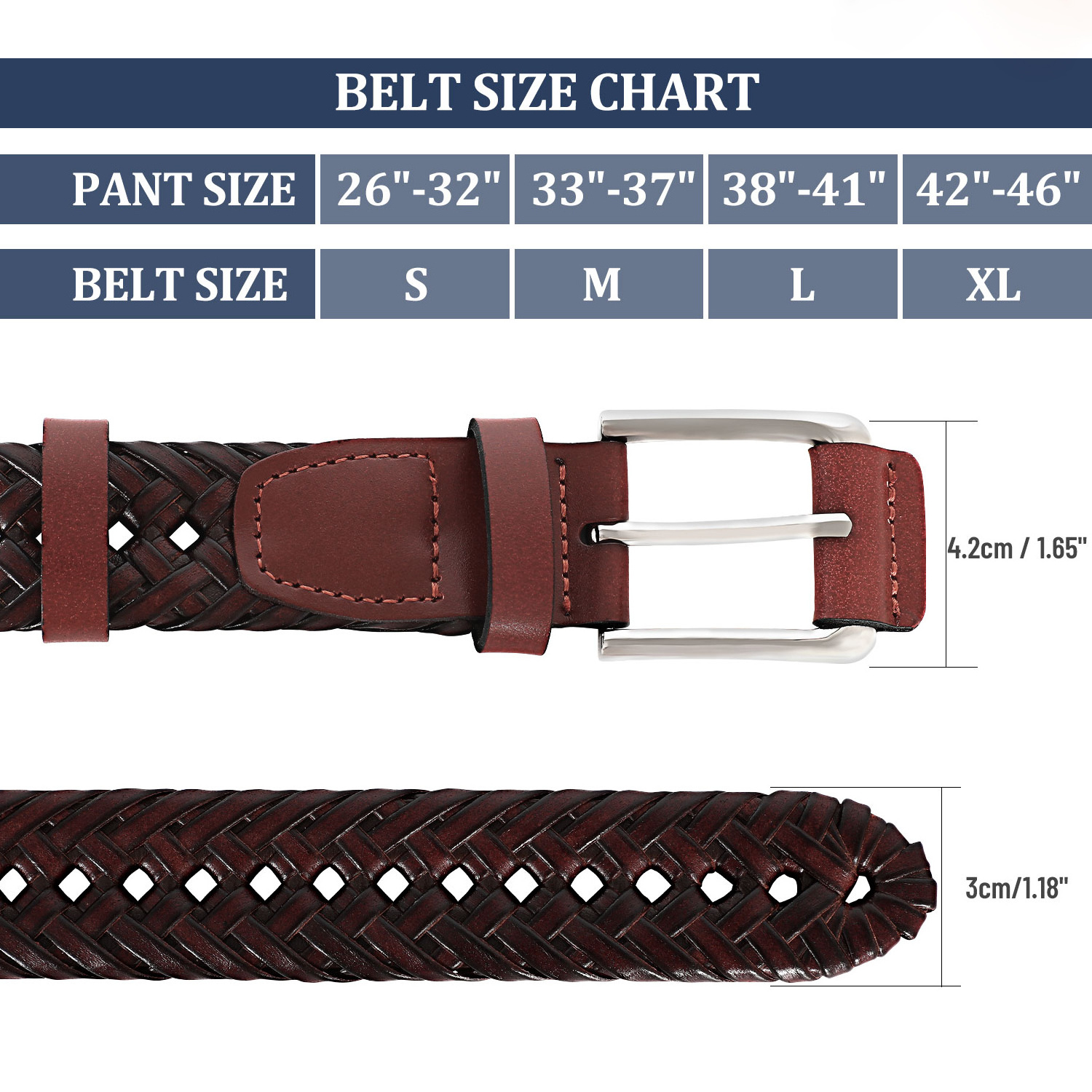 10Y Belt Supplier OEM 105-135cm Cow Hide Braided Genuine Pin Buckle Design Real Leather Belts For Men Jeans