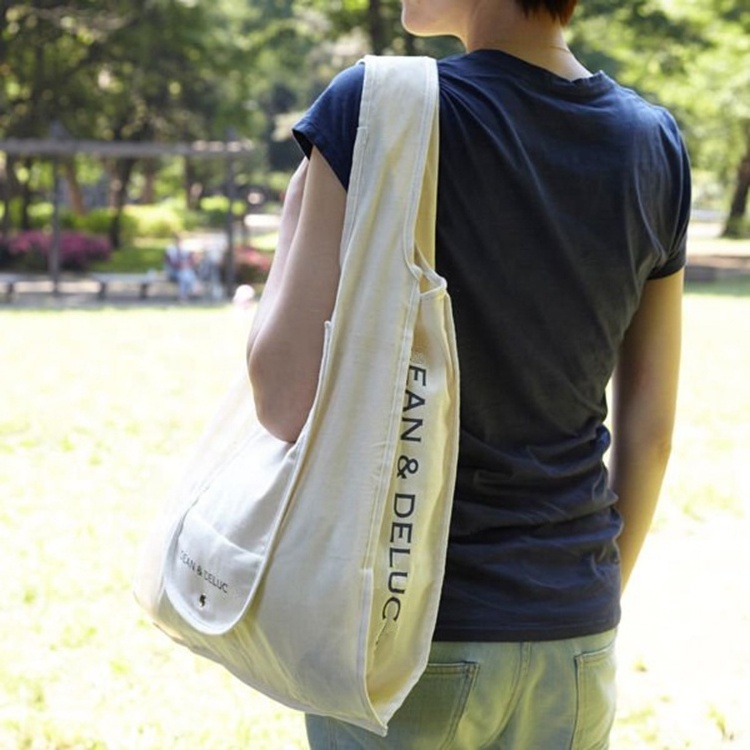 Japanese Canvas Tote Bag Custom Logo   Reusable Grocery Foldable Cotton Canvas Shoulder Shopping Bags