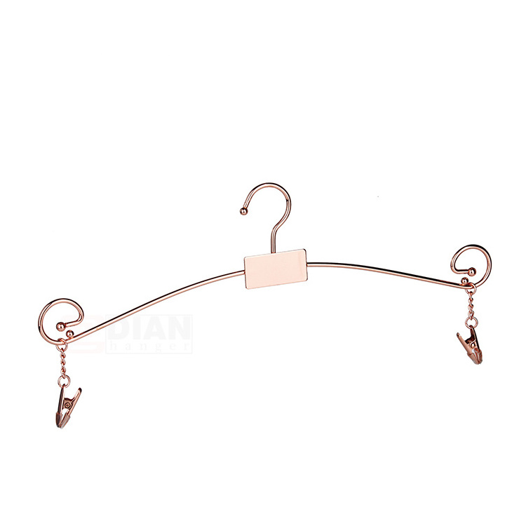 Wholesale Glory Hanger Lingerie Short Clothes Hangers Underwear Clip Hangers Stainless Steel China Metal Iron Single Customized