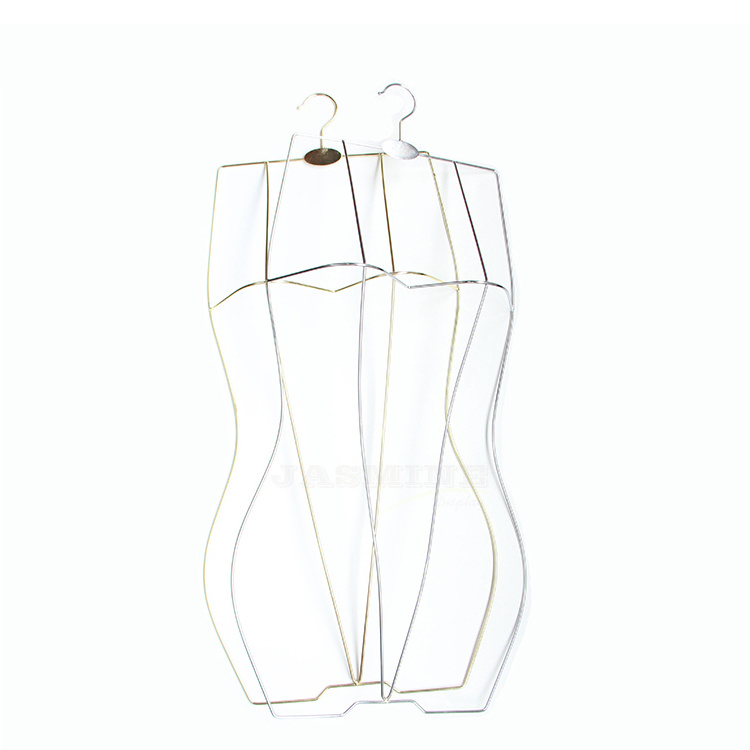 2019 full body gold / rose gold metal display ladies hanger for swimwear