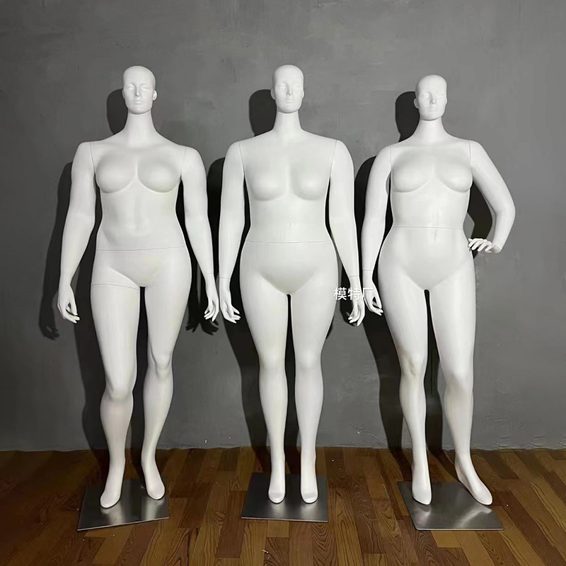 Women Big Plus Size Breast Fat Female Manikin Full Body Standing White Color Fashion Female Mannequin