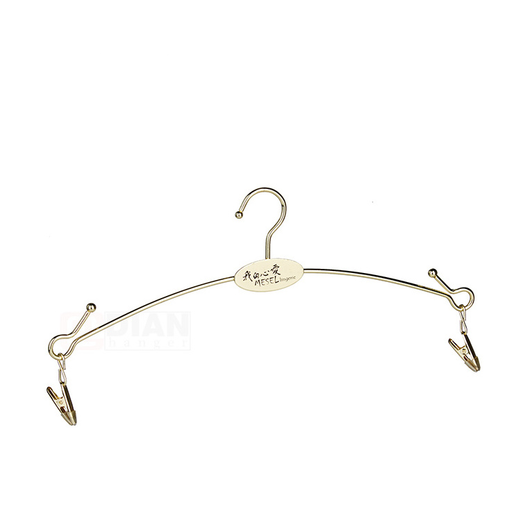 Wholesale Glory Hanger Lingerie Short Clothes Hangers Underwear Clip Hangers Stainless Steel China Metal Iron Single Customized