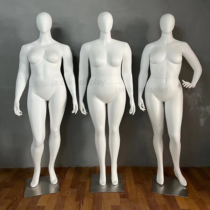 Women Big Plus Size Breast Fat Female Manikin Full Body Standing White Color Fashion Female Mannequin