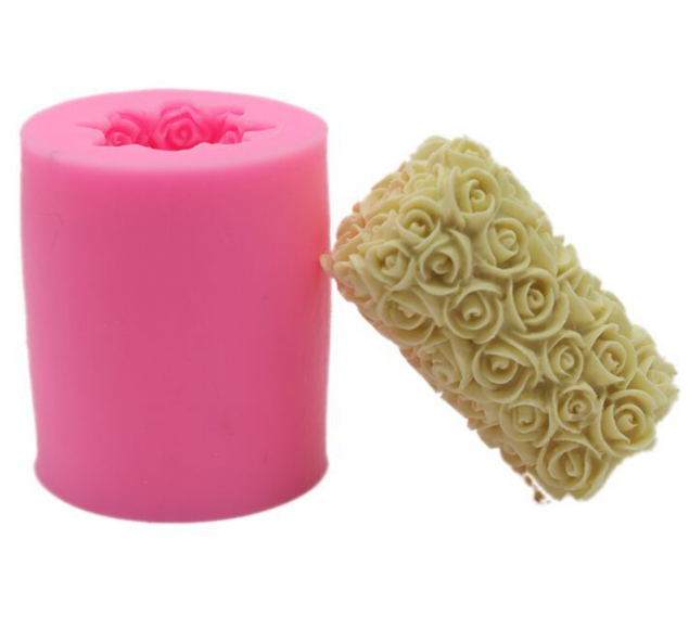 3D Wholesale Rose Shape Silicone Candle Molds for Candle Making