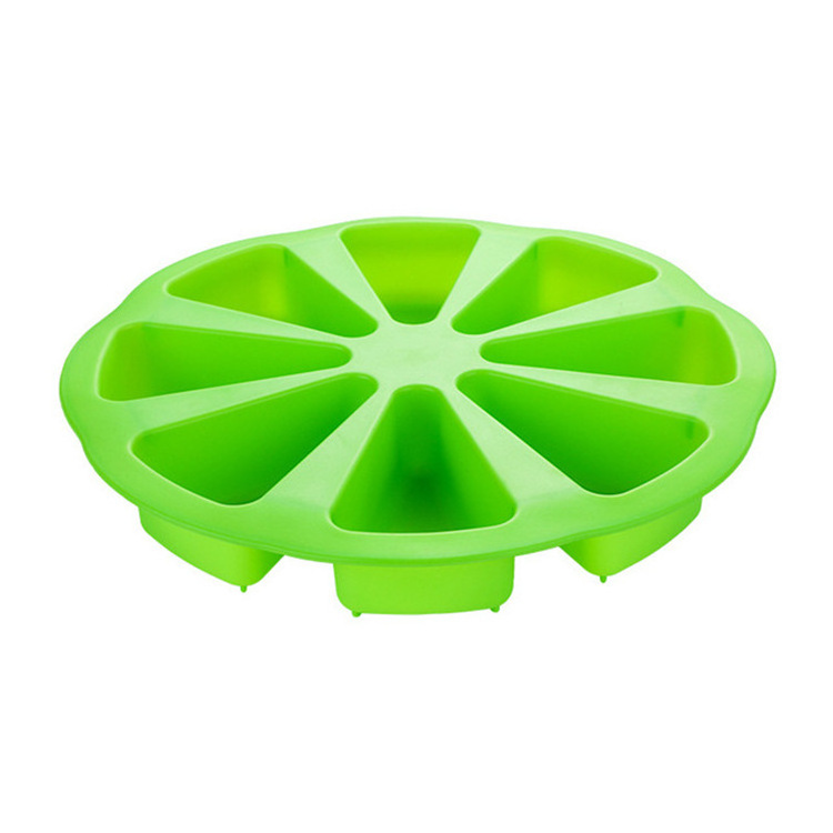 BPA Free  Non Stick  Triangle Baking Molds 8 Cavity  Silicone Portion Cake Mold Soap Mould Pizza Slices Pan/Scone Pan