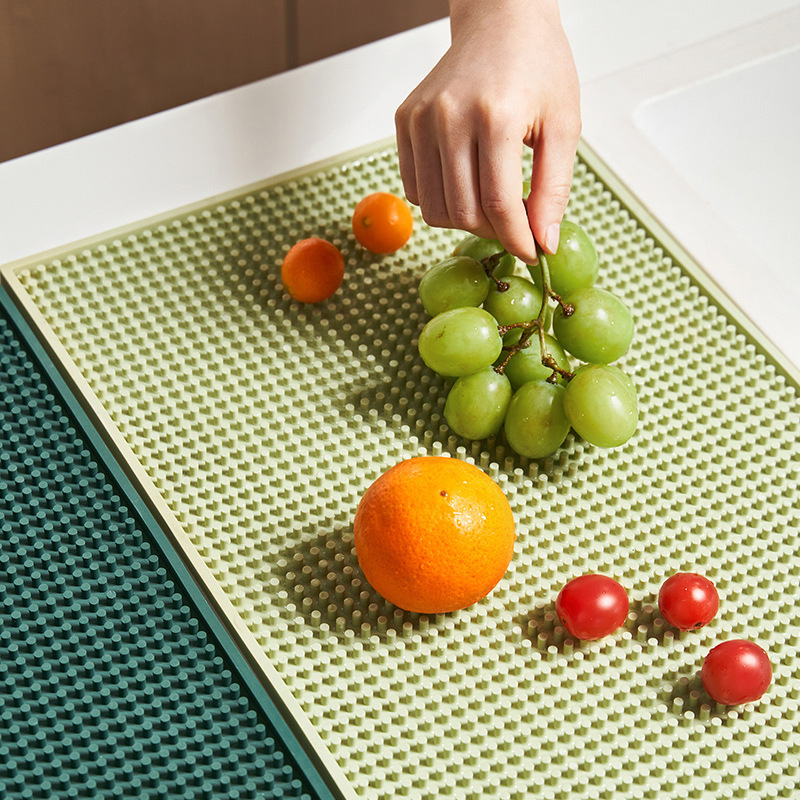 New Waterproof Non-stick 50x30 cm  Colored Kitchen Drink Service Mat Soft TPR  Dish Drying Mat and Bar mat