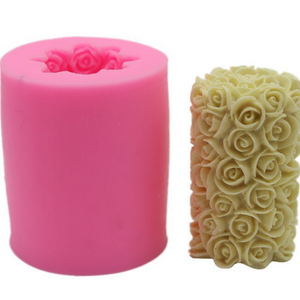 3D Wholesale Rose Shape Silicone Candle Molds for Candle Making