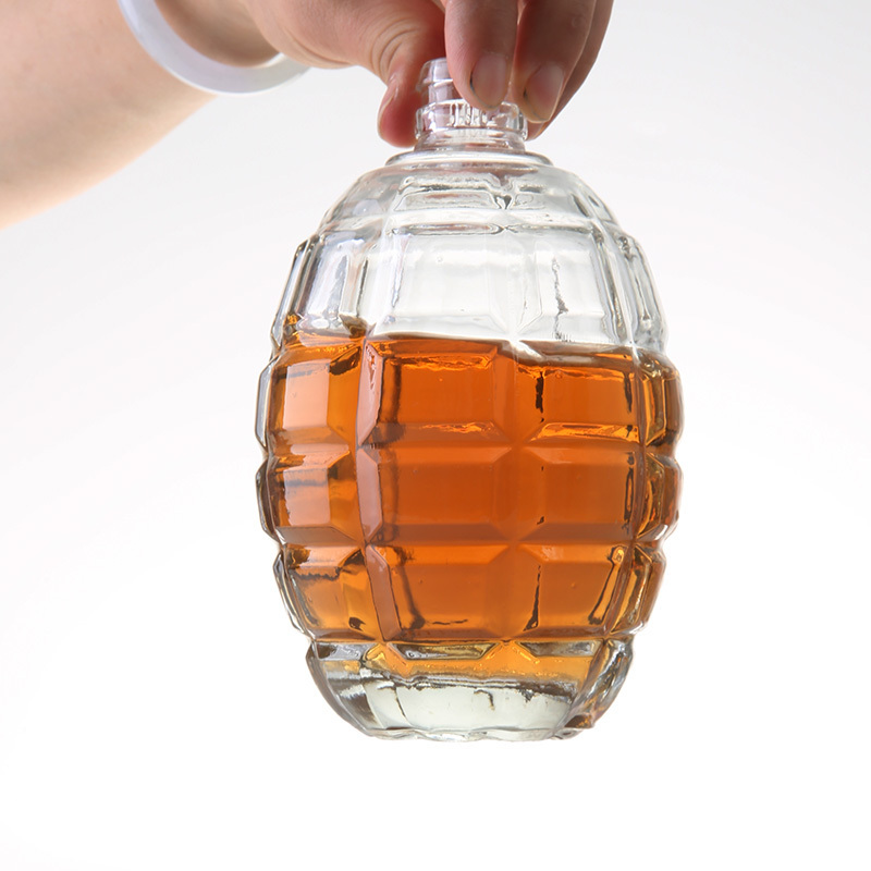 Antitank grenade Shape beverage glass bottle custom glass spirits liquor  bottles