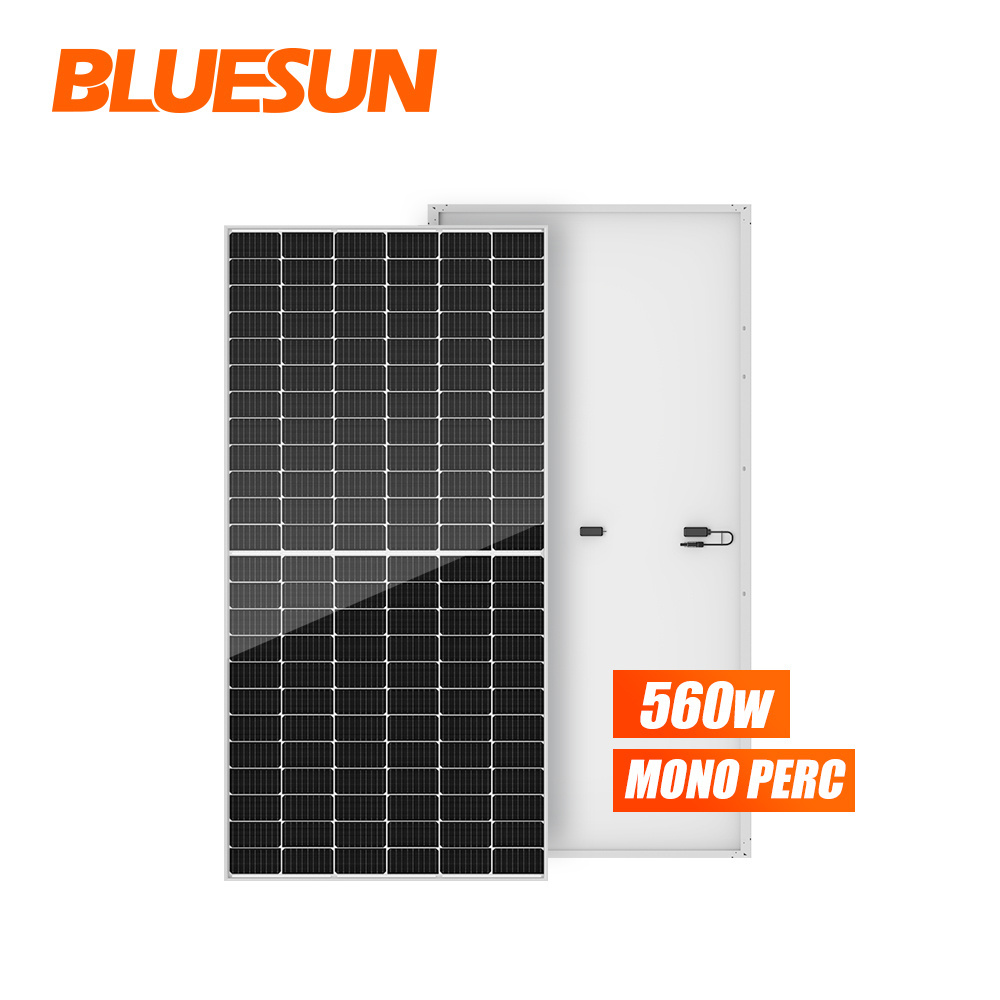 Tier 1 bluesun energy solar module bluesun solar 500w 110cells 1500VDC 210mm half cut 545w ac solar panels for EU market